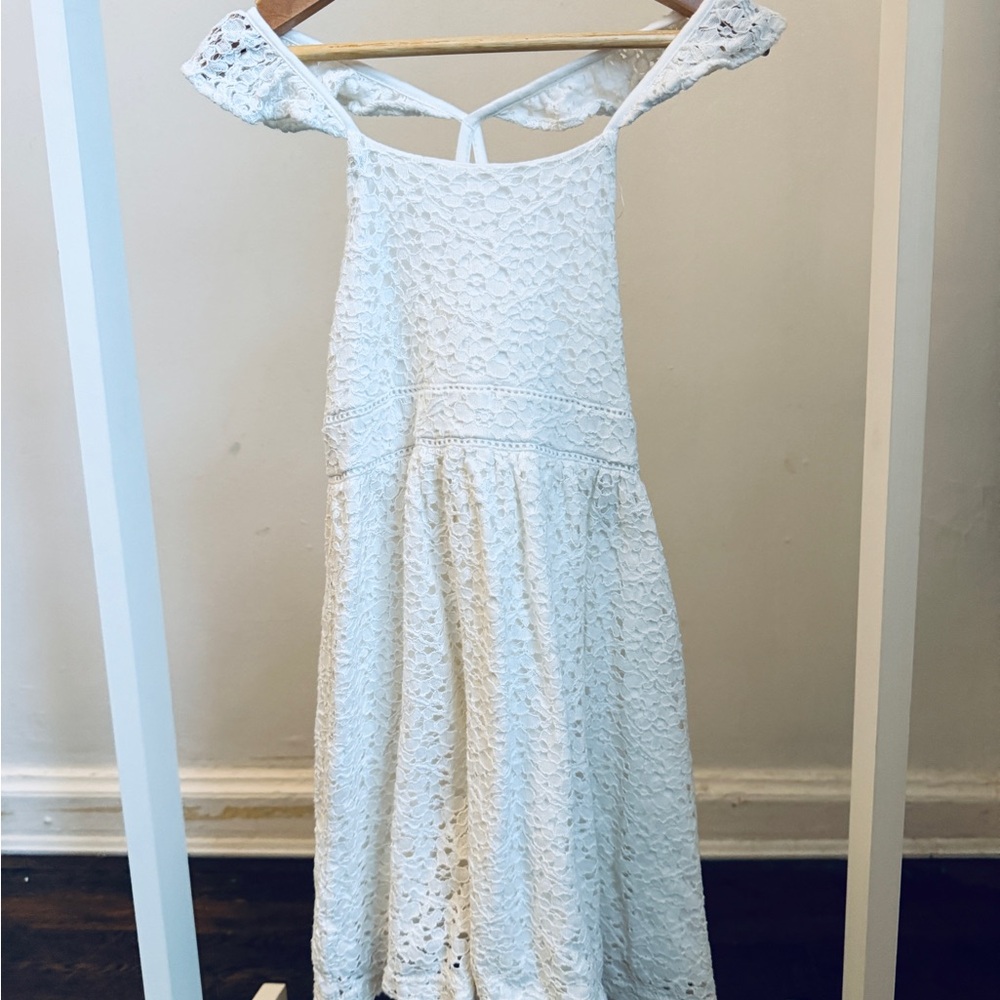 White Lace Off-Shoulder Dress